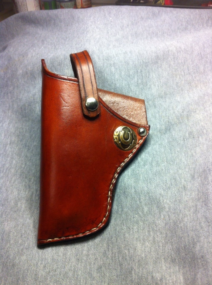 Left Hand Leather Gun Holster by RetiredCowboy on Etsy