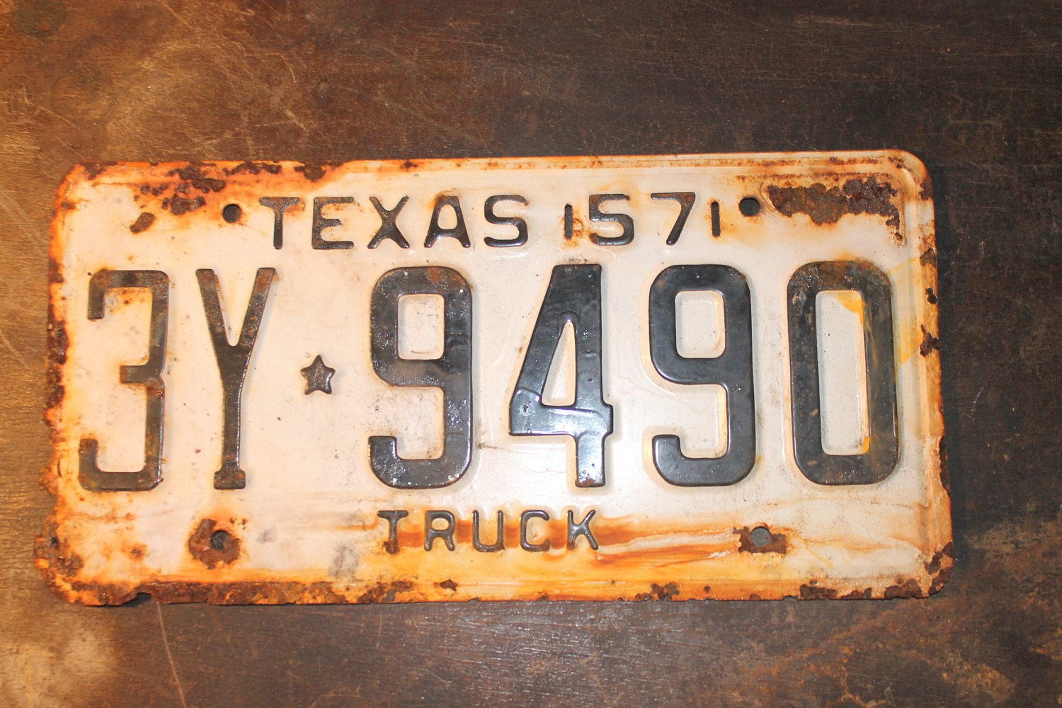 Vintage Texas License Plate 93