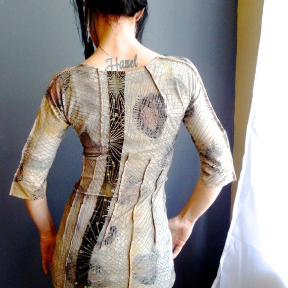 Womens Unique Clothing, Bohemian Wearable Art Top, Futuristic Edgy Top
