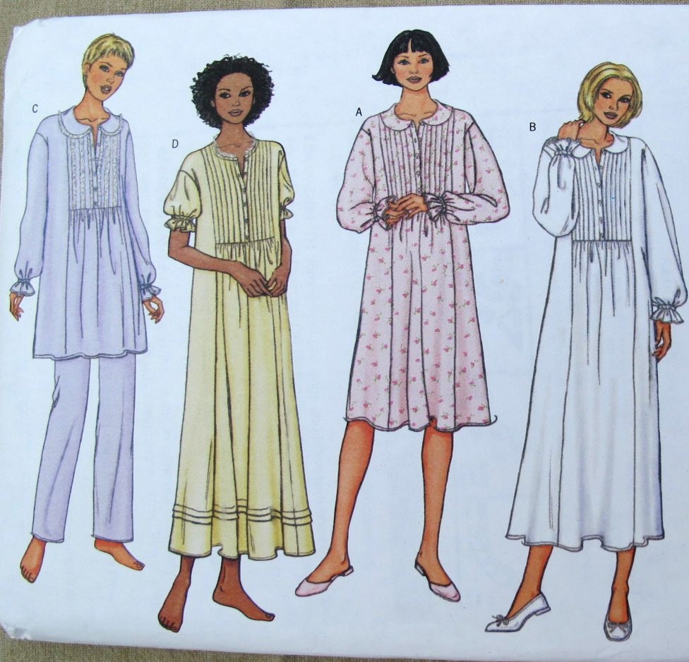 Butterick 3312 Women S A Line Nightgown Pattern Size L XL