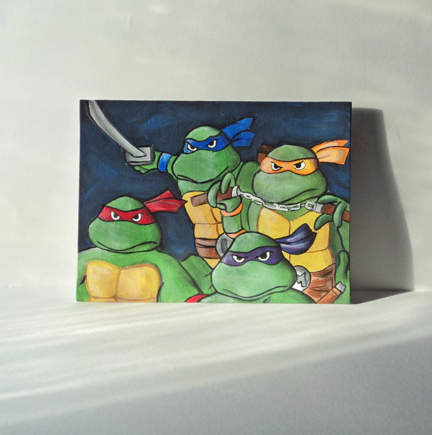 TMNT Cartoon Acrylic Art Painting Teenage by TheSecondDimension