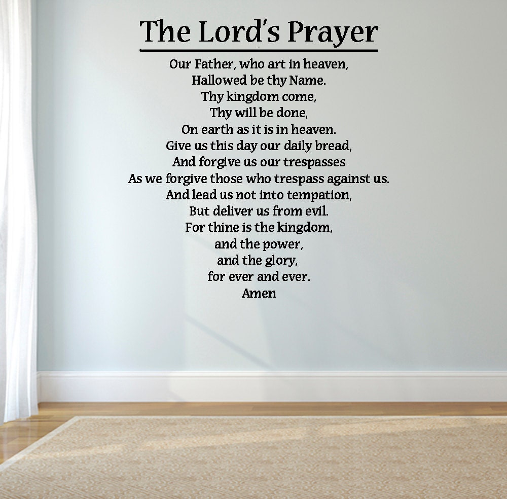 The Lord's Prayer religious wall decal 20 X 21 by ValueVinylArt