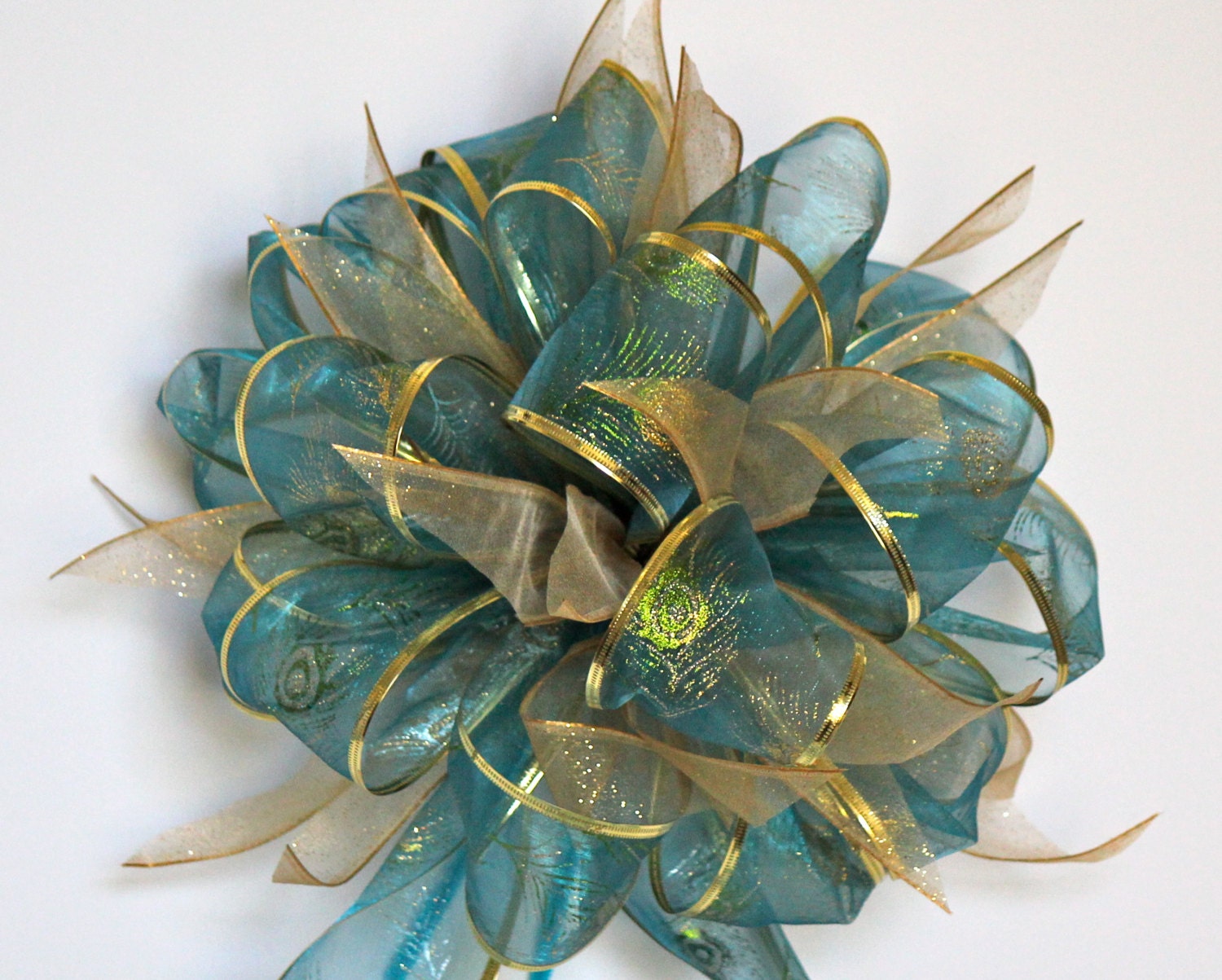 large peacock christmas tree bow topper ready to by large peacock christmas tree bow topper ready to by