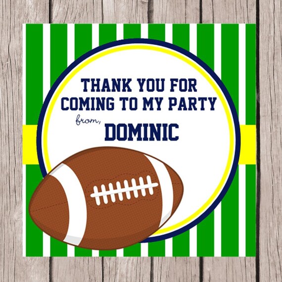 Items similar to Personalized Football Favor Tags - DIY Printable Tags ...