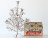 Vintage Aluminum Pom Pom Tree, 2 feet tall, Star Band Co. Sparkler Tree, with original box - bellalulu