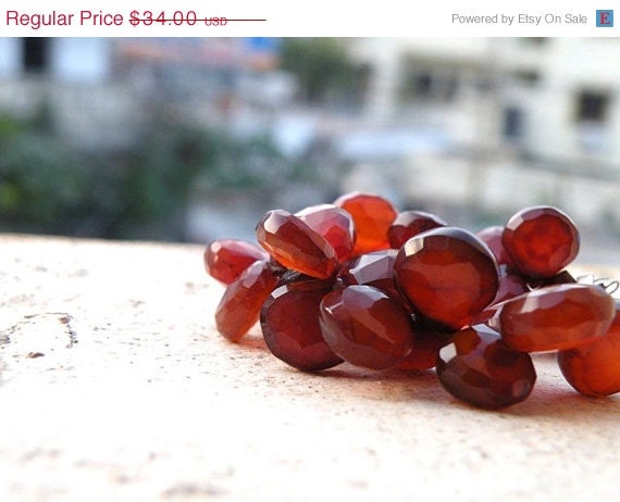 46% Off Sale Dark Rust Chalcedony Briolette Gemstone Faceted Heart Top Drilled 11mm 1/2 Strand Wholesale - somsstudiosupplies