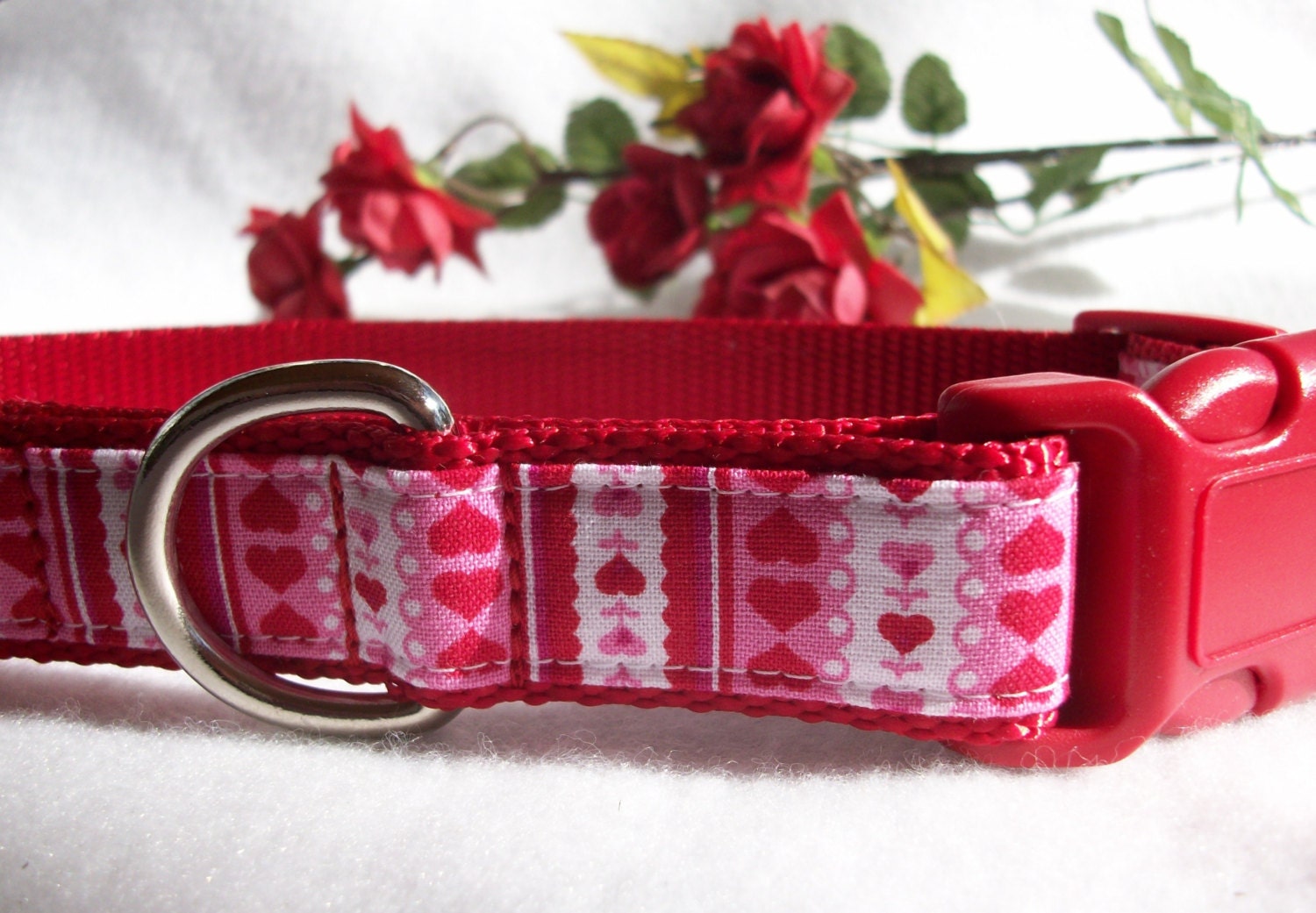 Popular items for valentine dog collar on Etsy