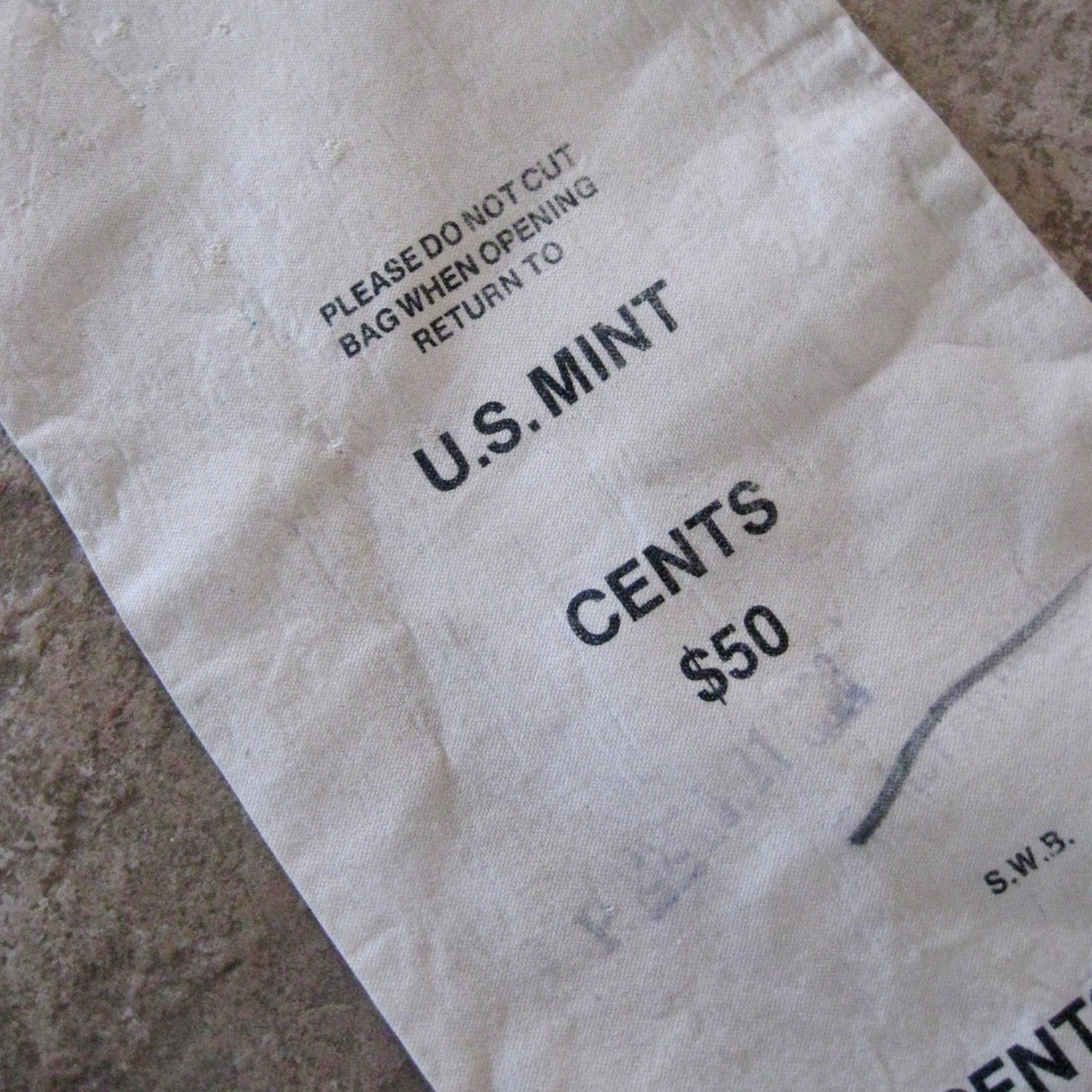 Vintage Coin Bag US Mint Canvas Bag by CinfulOldies on Etsy