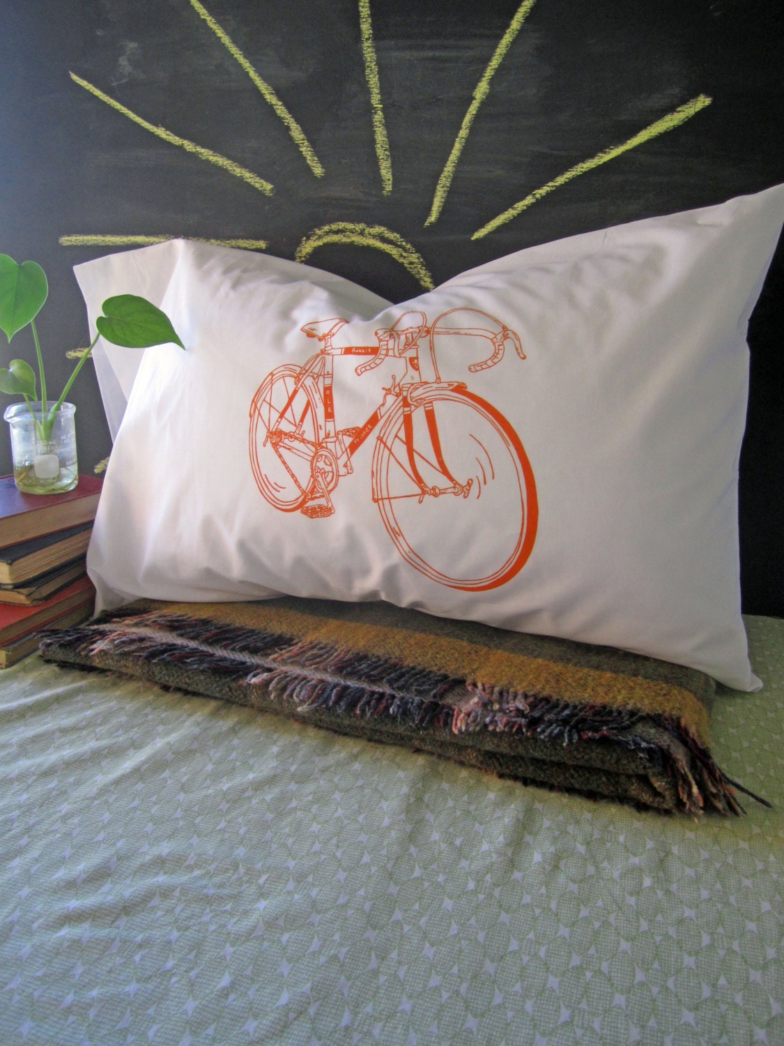Screen Printed Pillow Cases Set of 2 Standard by ohlittlerabbit