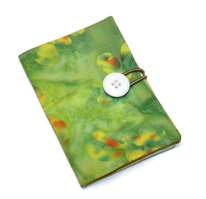 Green Batik Teabag Wallet  or Cozy - cozylittlecorner