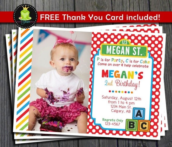 ABC Street Birthday Invitation - ABC Party Il_570xn