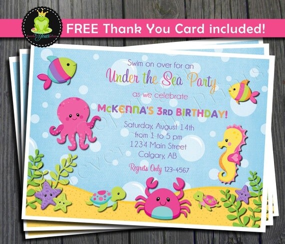 Under The Sea Invitation - Under The Sea Party Il_570xn