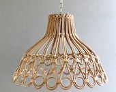 Vintage Bamboo Rattan Lamp - lovintagefinds