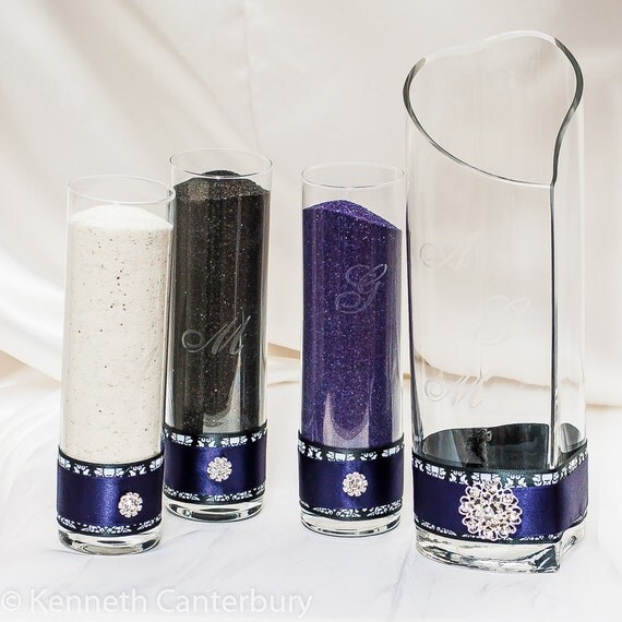 Sand Ceremony Unity Candle set Personalized by MYBEAUTIFULWEDDINGS