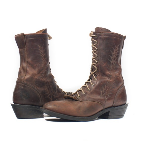 mens lace up western boots