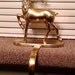 Vintage Solid Brass Deer, Moose, Reindeer, Deer, Christmas-Stocking Hanger