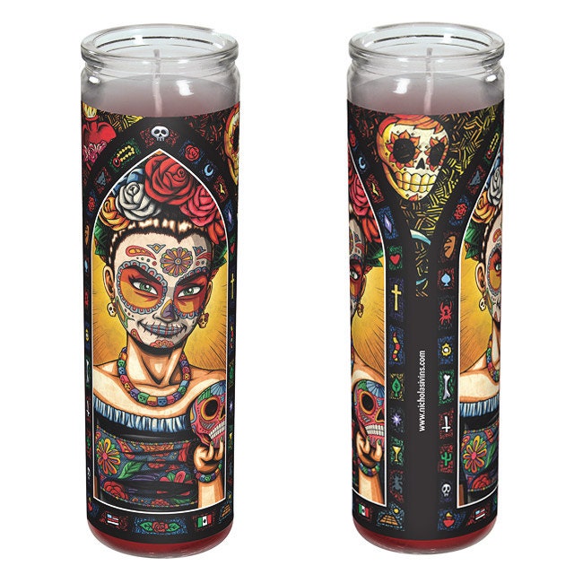 Mexican Day of the Dead Festival Candle Rita by NicholasIvins