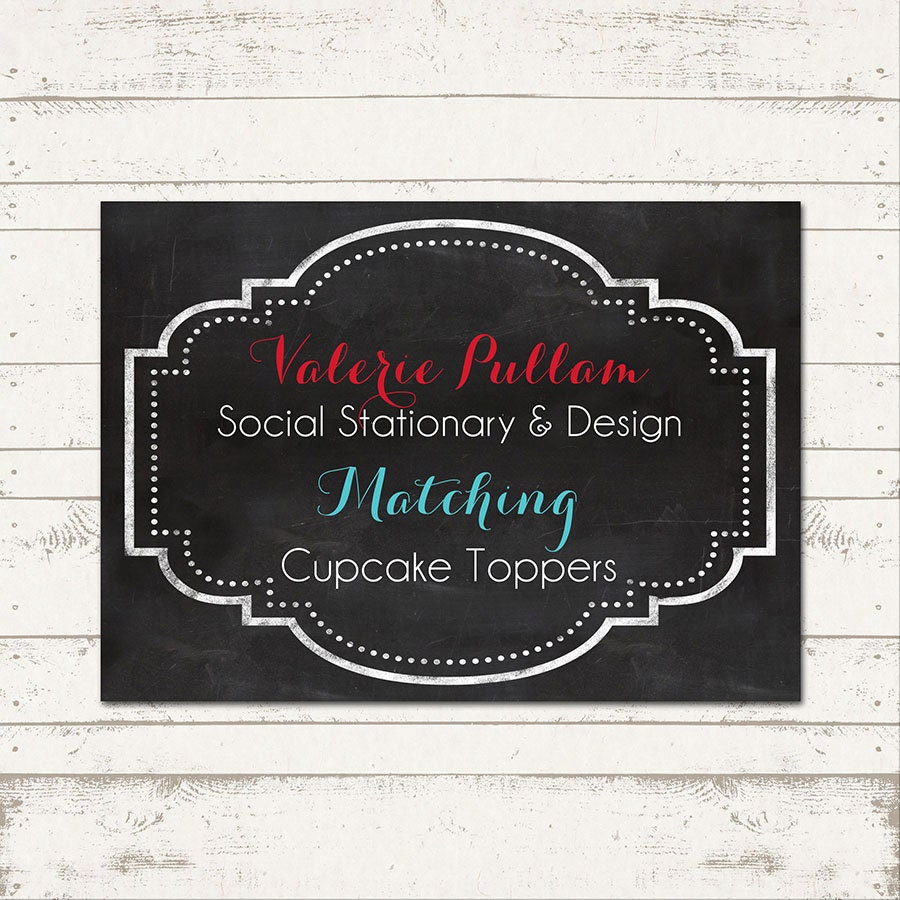 Personalized Cupcake Toppers - Custom, Digital, Printable designs, Matching any design in my shop - 4 unique designs Il_570xn