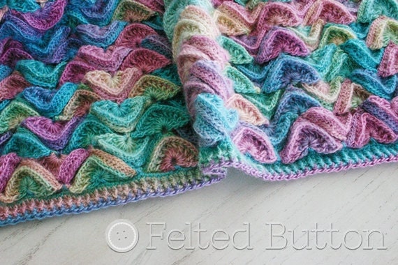 Crochet Pattern, Sea Song Blanket, Baby, Afghan