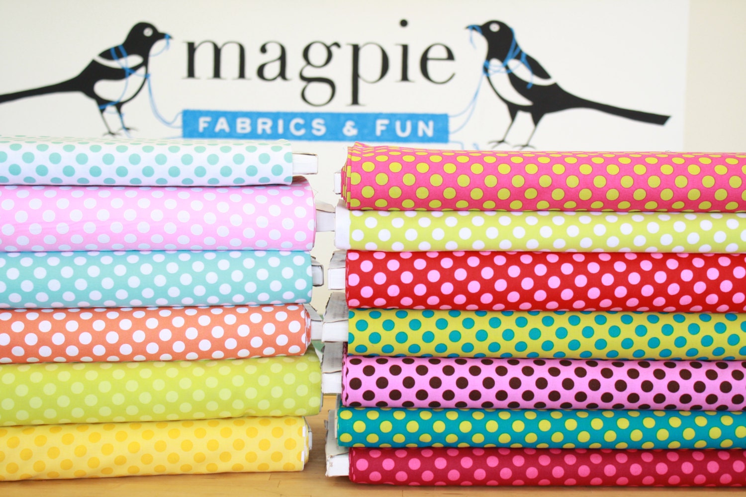 Michael Miller Ta Dot Fabric - Fat Quarter Bundle - Your Choice of Four Fat Quarters