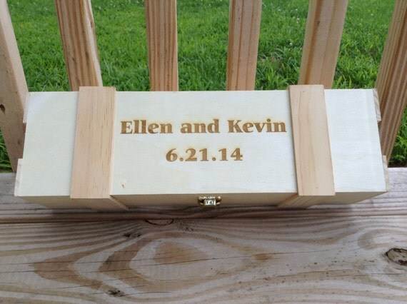 Engraved Housewarming Gift Wine Box Personalized Rustic Distressed Vineyard Wedding Gift Box Newlyweds