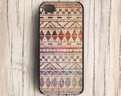 Galaxy Tribal on Wood iphone 5 case,Navajo Aztec iphone 4s case, geometric iphone 4 cover, hard plastic case