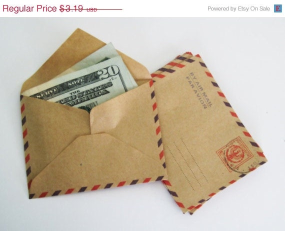 Cyber Week SALE 10% OFF Set of 10 Vintage Mini Airmail Envelopes Il_570xn