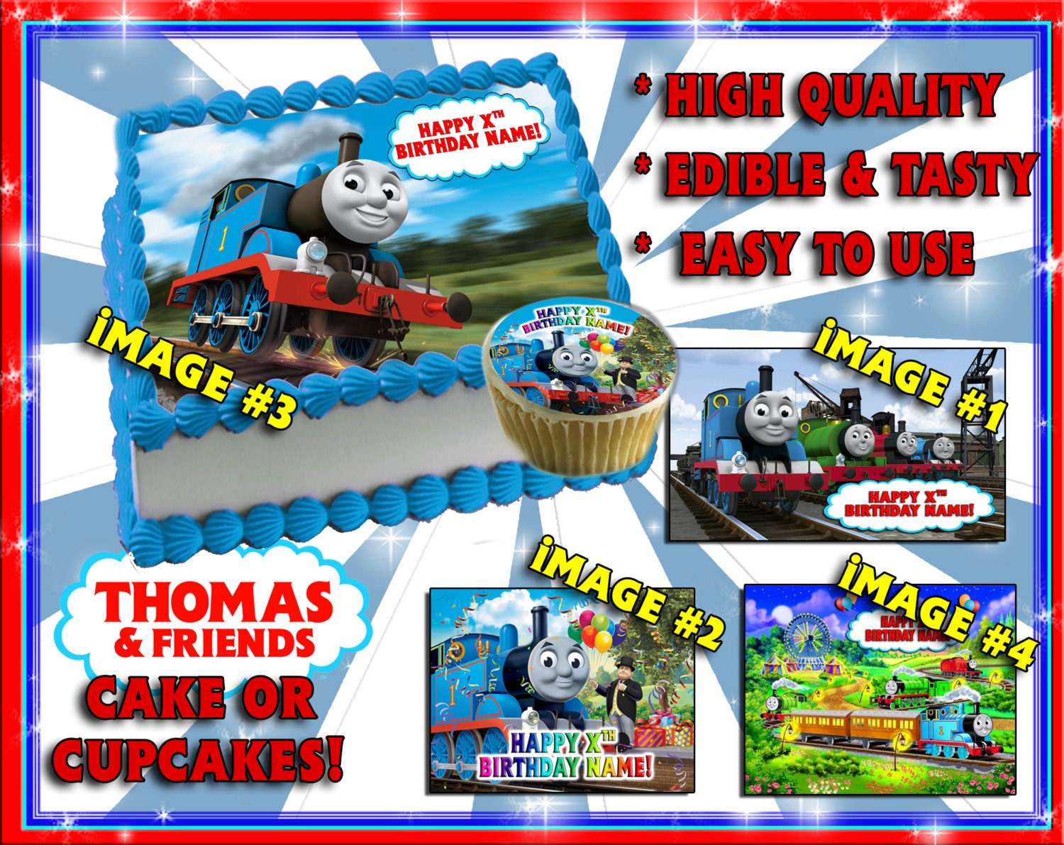 Thomas The Train And Friends Edible Cake Or By Pictures4Cakes