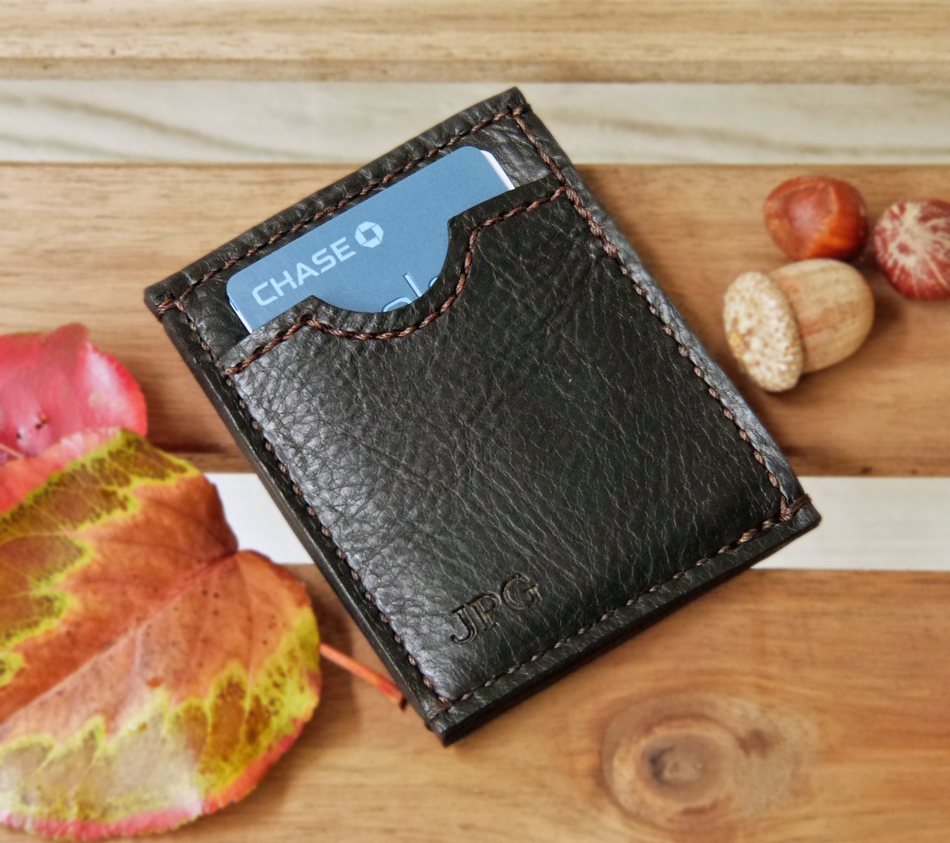 Ultra Slim Leather Wallet for Men 2Pocket by SivaniAccessories