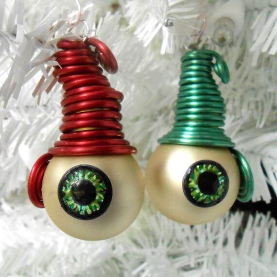 eyeball ornament balls two glass ornaments goth by eyeball ornament balls two glass ornaments goth by