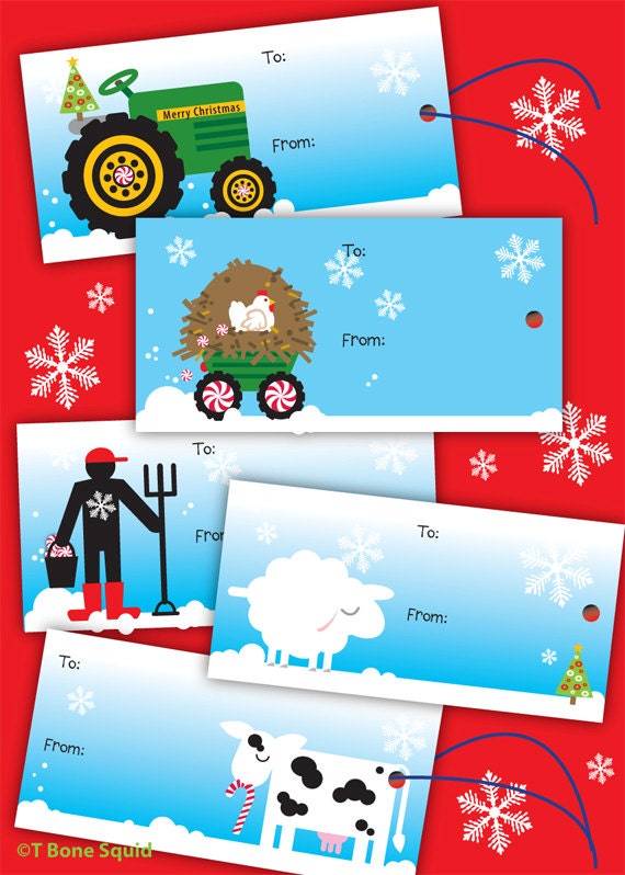 items similar to farm christmas gift tags for kids on etsy items similar to farm christmas gift tags for kids on etsy
