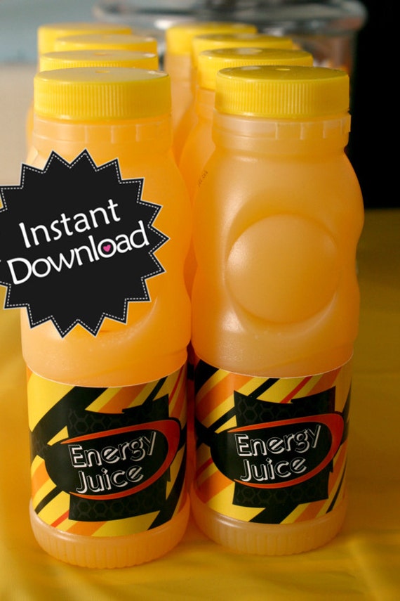 Editable Blaster War Party Bottle Labels - Instant Download - Editable PDF, You Edit at Home with Adobe Reader .. nw01 Il_570xn