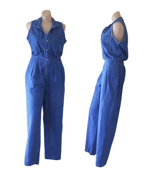 Petite Jumpsuit Women Denim Jumpsuit One by SecondhandObsession