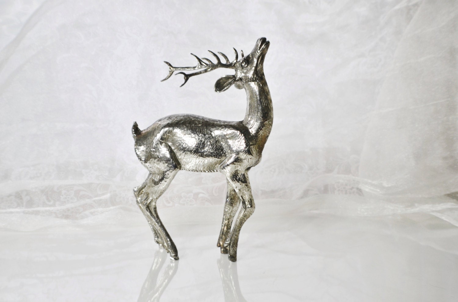vintage metal deer figurine