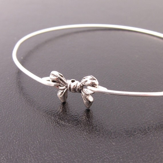 Bow Bracelet, Bow Bangle, Bow Jewelry, Gift Jewelry, Ribbon Jewelry