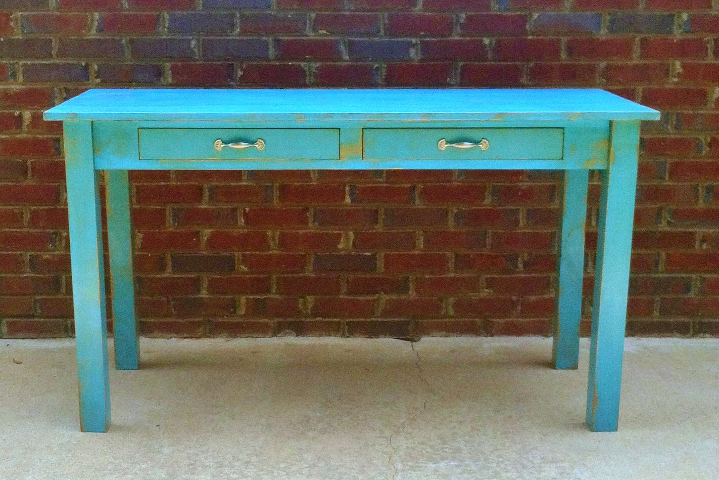 Desk Handmade Shabby Vintage Office Desk Teacher Home Work Table - turquoiseangels