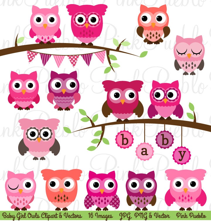 free baby girl owl clip art - photo #7