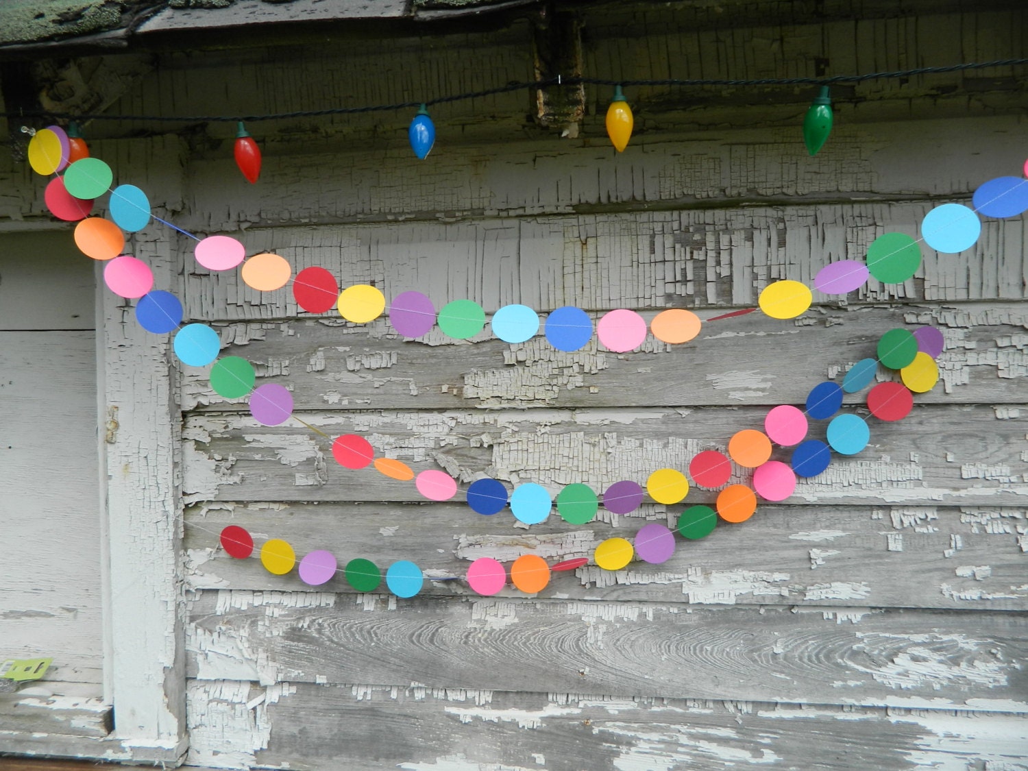 Paper Garland /10ft Circle Garland/ Birthday Party Decor/ Kids Birthday