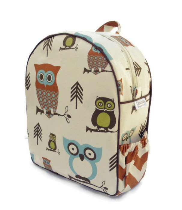 Backpack, Hooty Owl Backpack, Personalized Backpack, Chevron Backpack ...