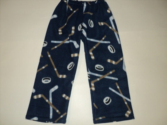 Items similar to FLEECE Hockey Lounge Pants Size 6 Pajama Pants