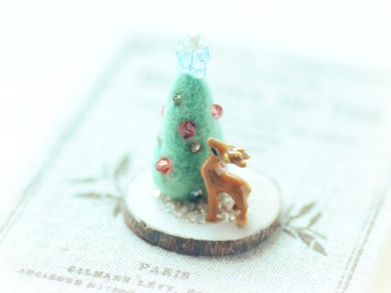 christmas tree ornament needle felted mini by nozomicrafts christmas tree ornament needle felted mini by nozomicrafts