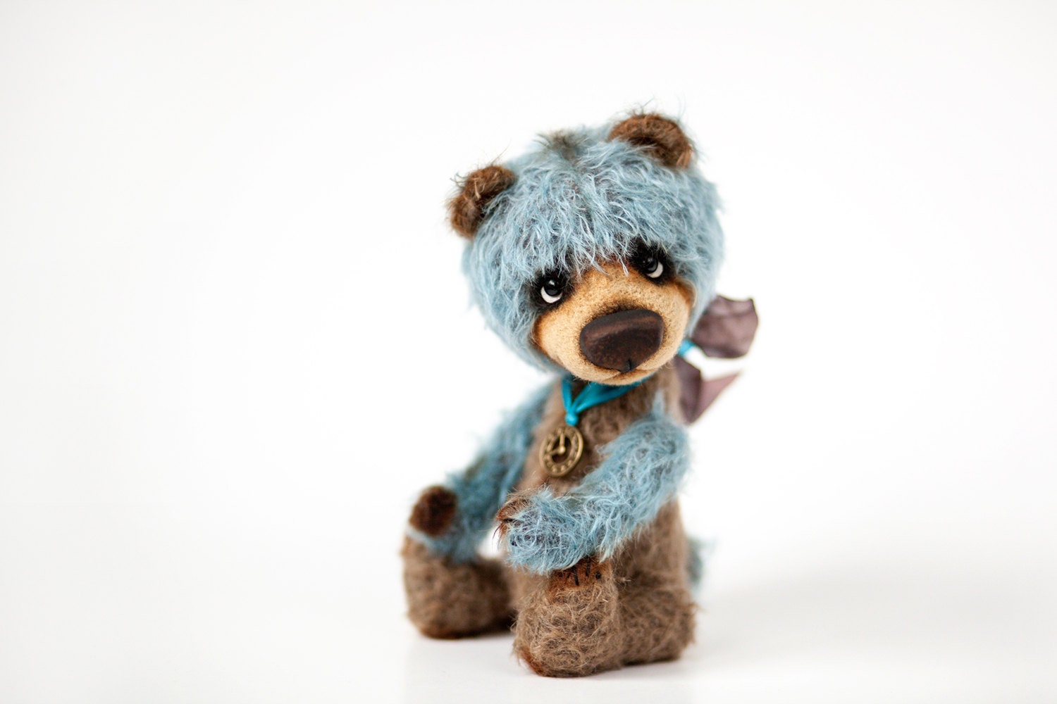 Artist OOAK Handmade mohair teddy bear Benjamin - Valentine's day gift - SoftlyBearPaw