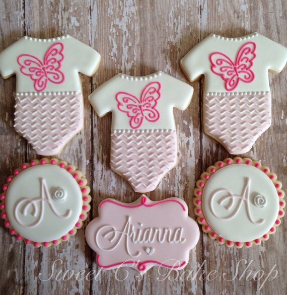 Butterfly Baby Shower Cookies by on Etsy