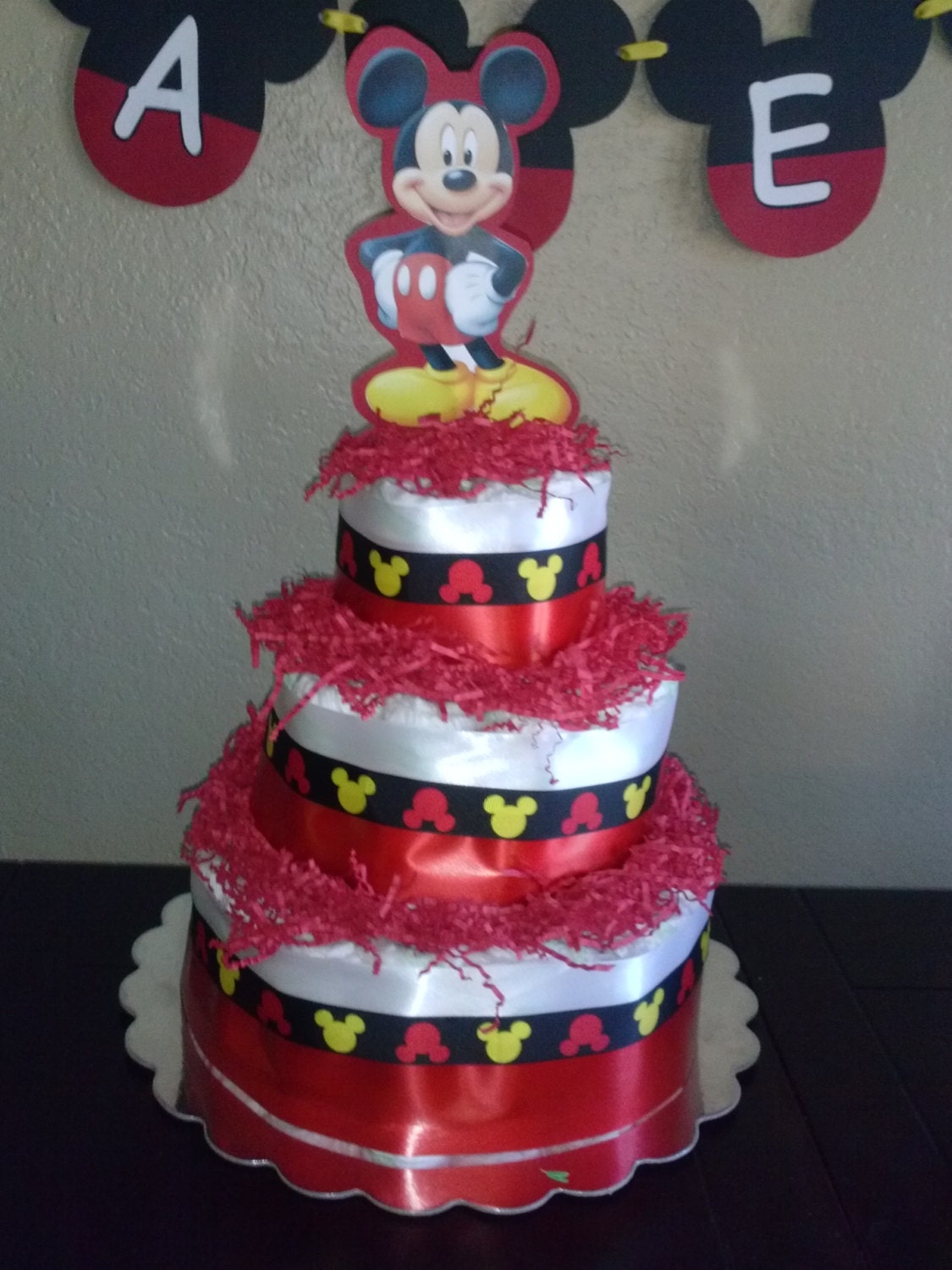 Mickey Mouse Diaper Cake by TwinkiesCreations on Etsy