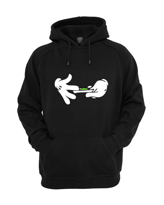 Items similar to Mickey Hand Rolling Joint Hoodie on Etsy
