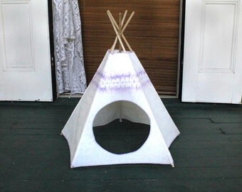Orchid Purple Cat Teepee, Kiteepee, Cat tent, Cat Bed, litter box cover