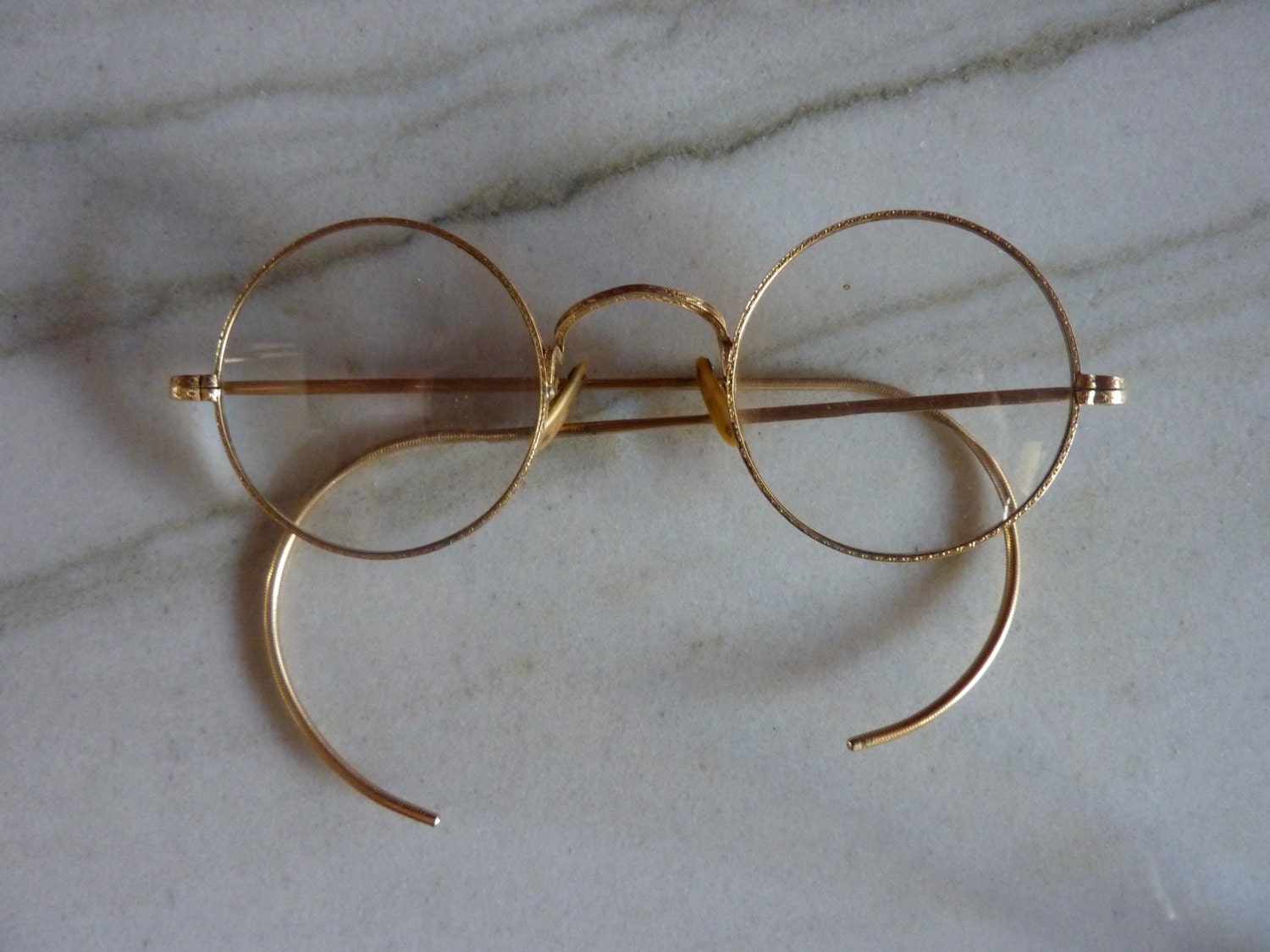 Antique Spectacles with case - brass rim