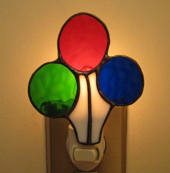 Stained Glass Balloons Night Light by windflower on Etsy