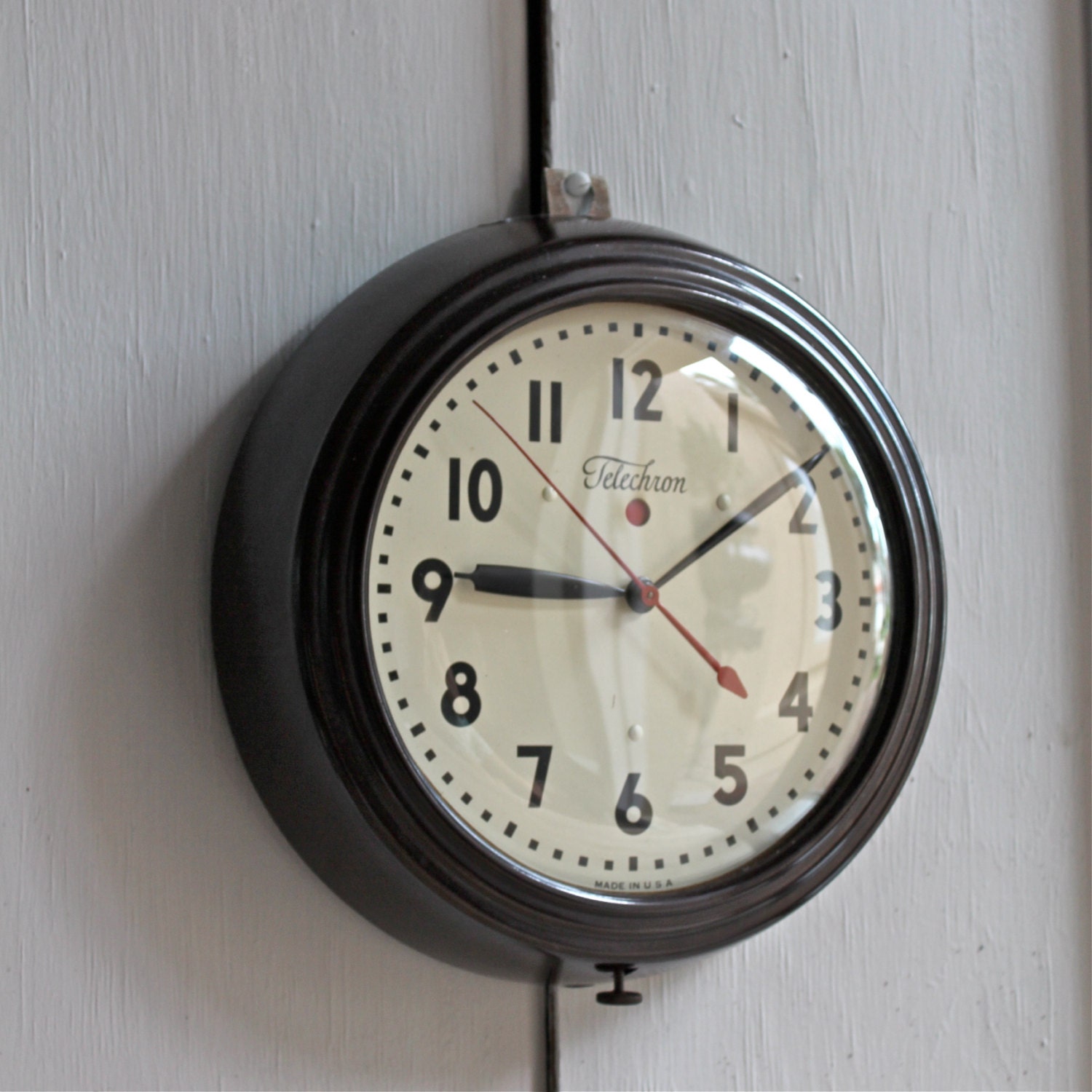 RESERVED Vintage Telechron Wall Clock by lovintagefinds on Etsy