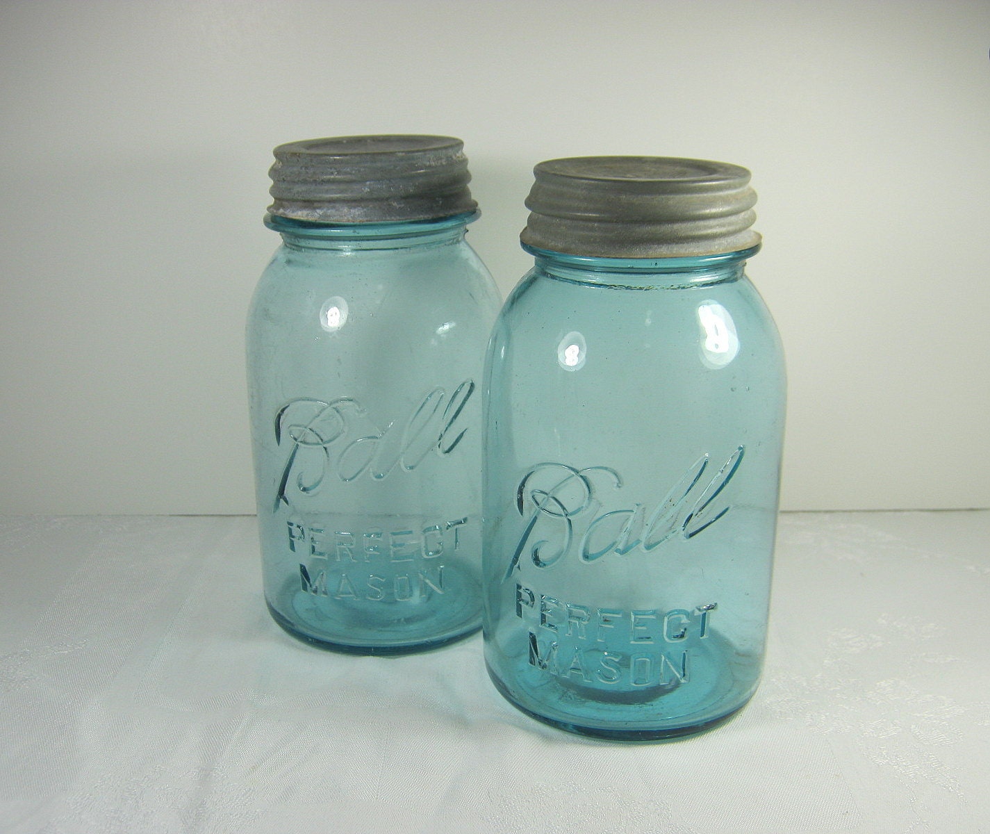Ball Canning Jars Vintage Aqua Single Underline Jars